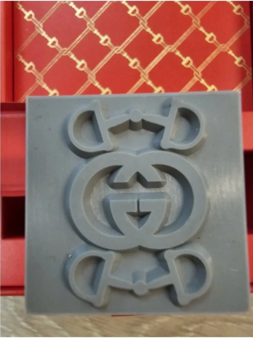Gucci Red and Gold Luxury Home Office Stationery Box